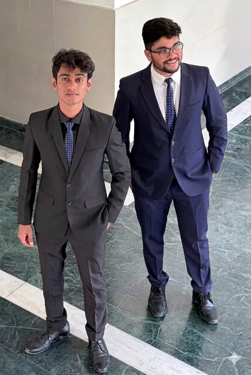 Aditya Patil (left) and Ayan Choradia (right)